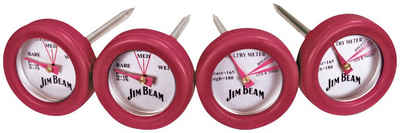 Jim Beam BBQ Grillthermometer, Set, 2 Thermometer für Steak und 2 Thermometer für Geflügel