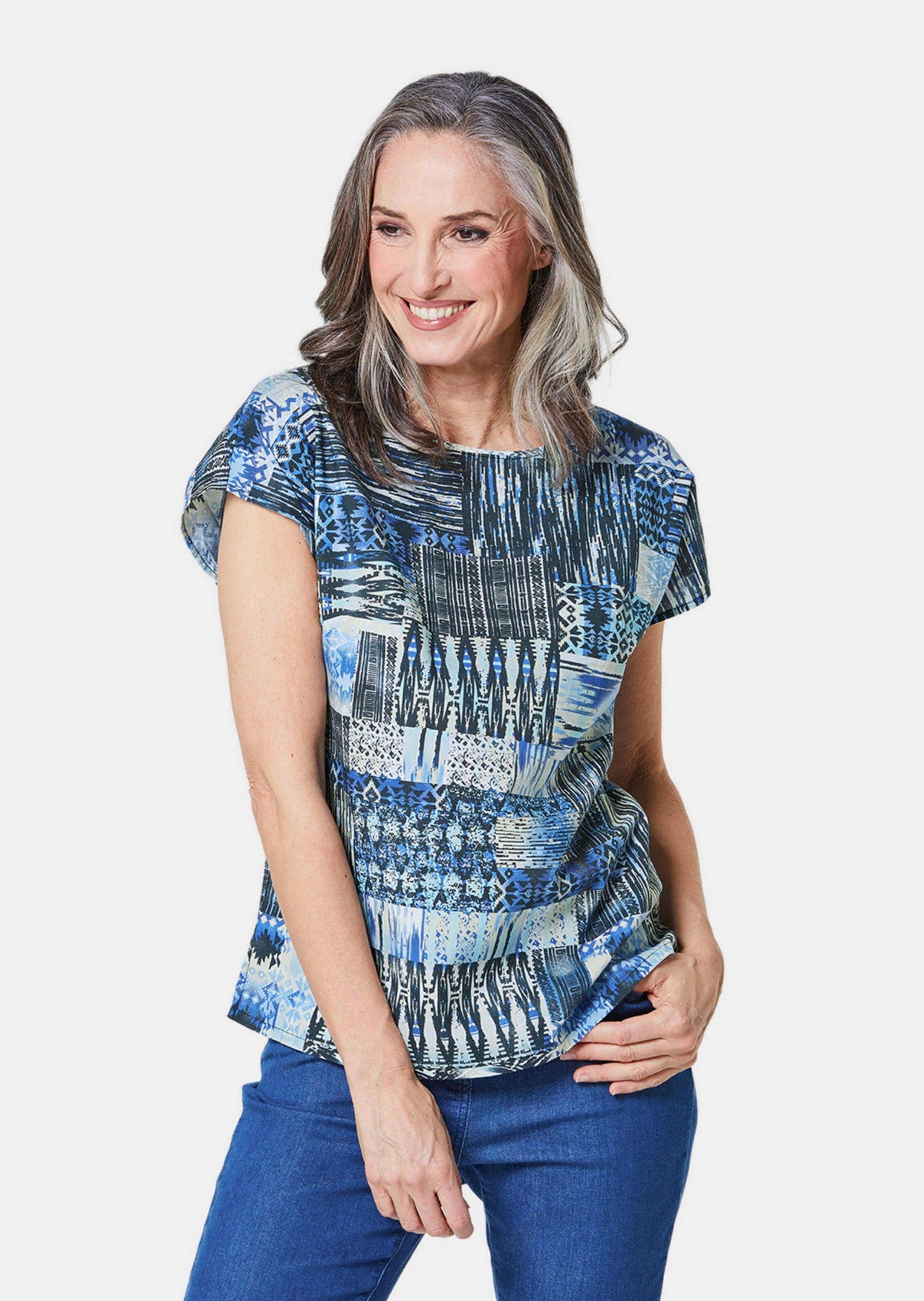 GOLDNER Druckbluse Ultraleichte Druckbluse aus reiner günstig online kaufen