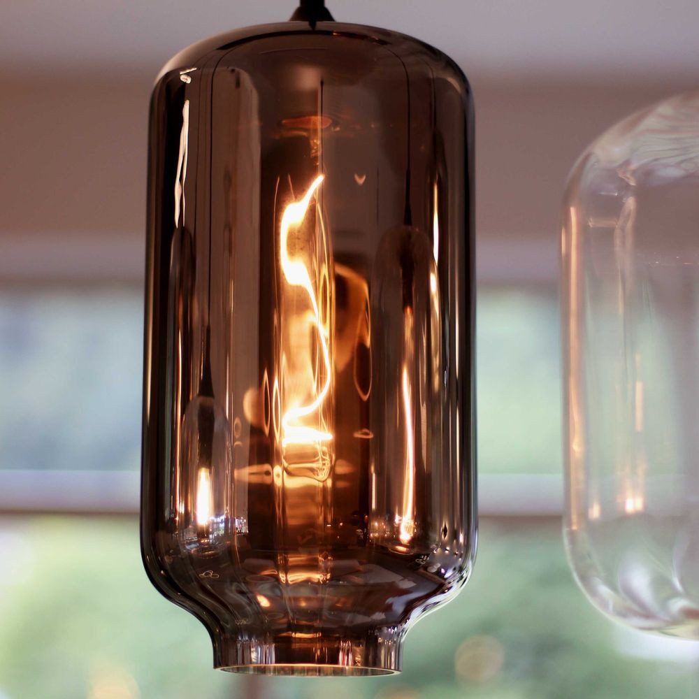 s.luce Pendelleuchte Velo Esstischleuchte 8-flg 160cm 2-reihig Ø 18cm Klar