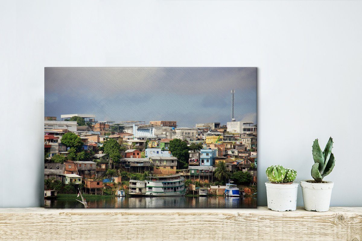 30x20 Südamerika, Wandbild Brasilien, Aufhängefertig, Wanddeko, über OneMillionCanvasses® cm Manaus, Leinwandbild St), Himmel Leinwandbilder, in (1