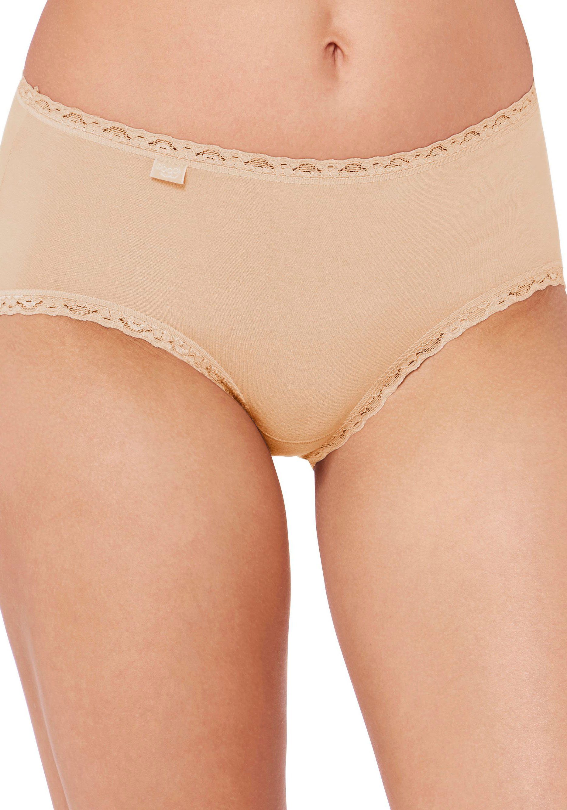 sloggi Midislip 24/7 Cotton Lace (3er Pack) mit zarter Spitze, Baumwollmischung. blickdicht, hüftiger Schnitt – Bild 2 von 4