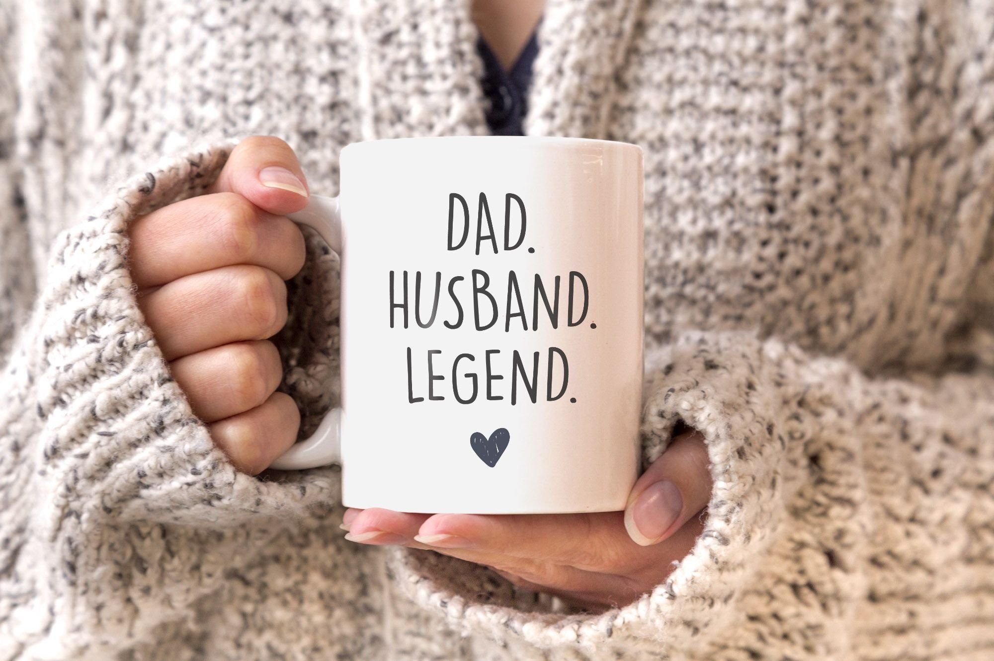 MoonWorks Keramik Kaffee-Tasse Wife weiß Mama Geschenk Dad Tasse Husband Moonworks®, Mom Legend Dad Papa Boss