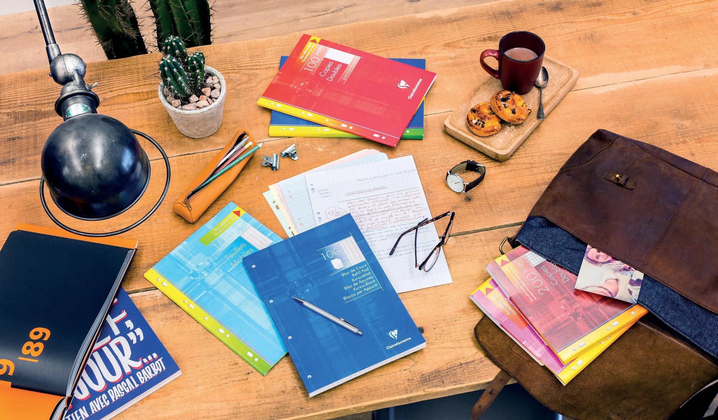 CLAIREFONTAINE Notizblock 5x Klausurbogen (Doppelblätter) A4 in Pack. 200 Seiten lin. 4715C, Einlagen, Bogen