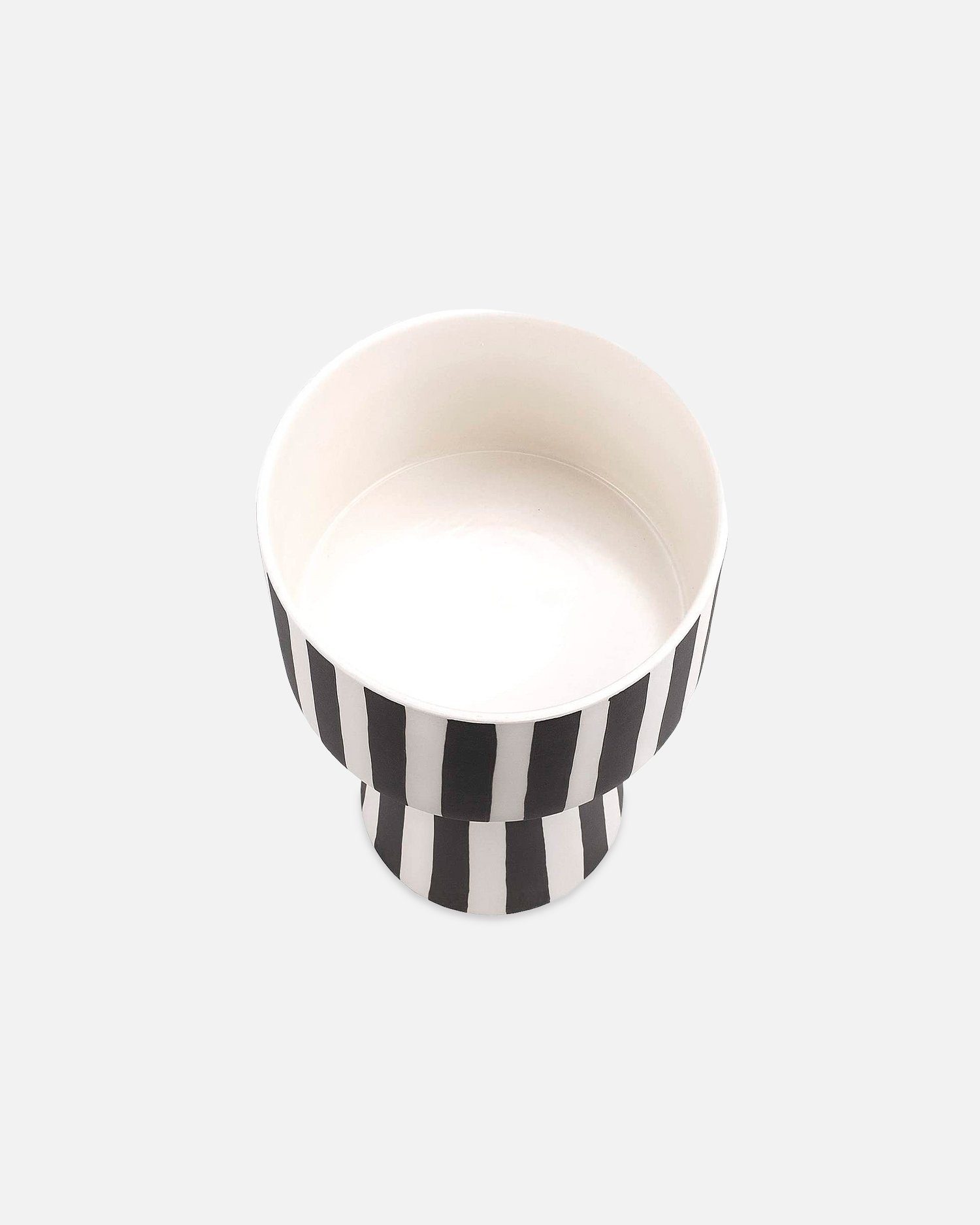 Ø15 Keramik Übertopf Weiß H24 OYOY - - - aus Schwarz Schwarz/Weiß Blumentopf/Vase Pot x Groß Gestreift Toppu cm,