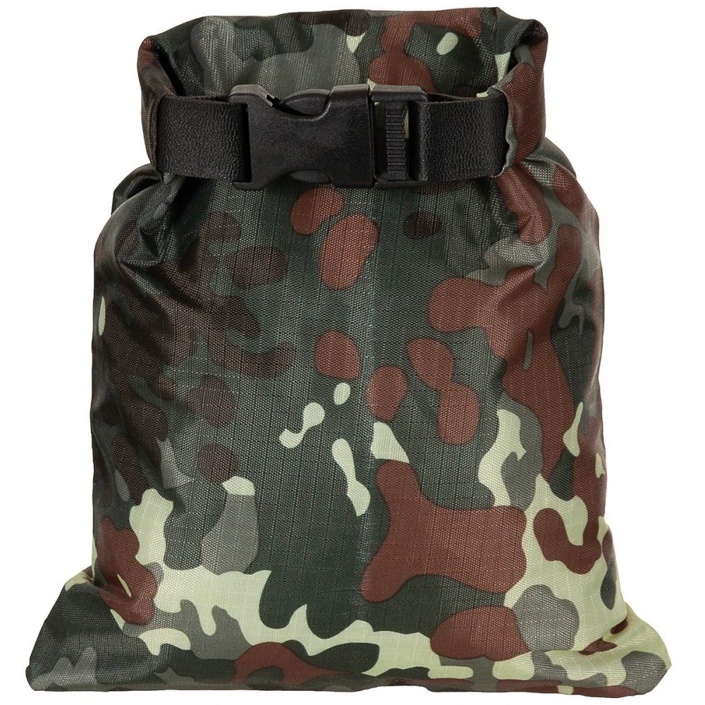 Beuteltasche Packsack, "Drybag", flecktarn, wasserdicht, 1 l