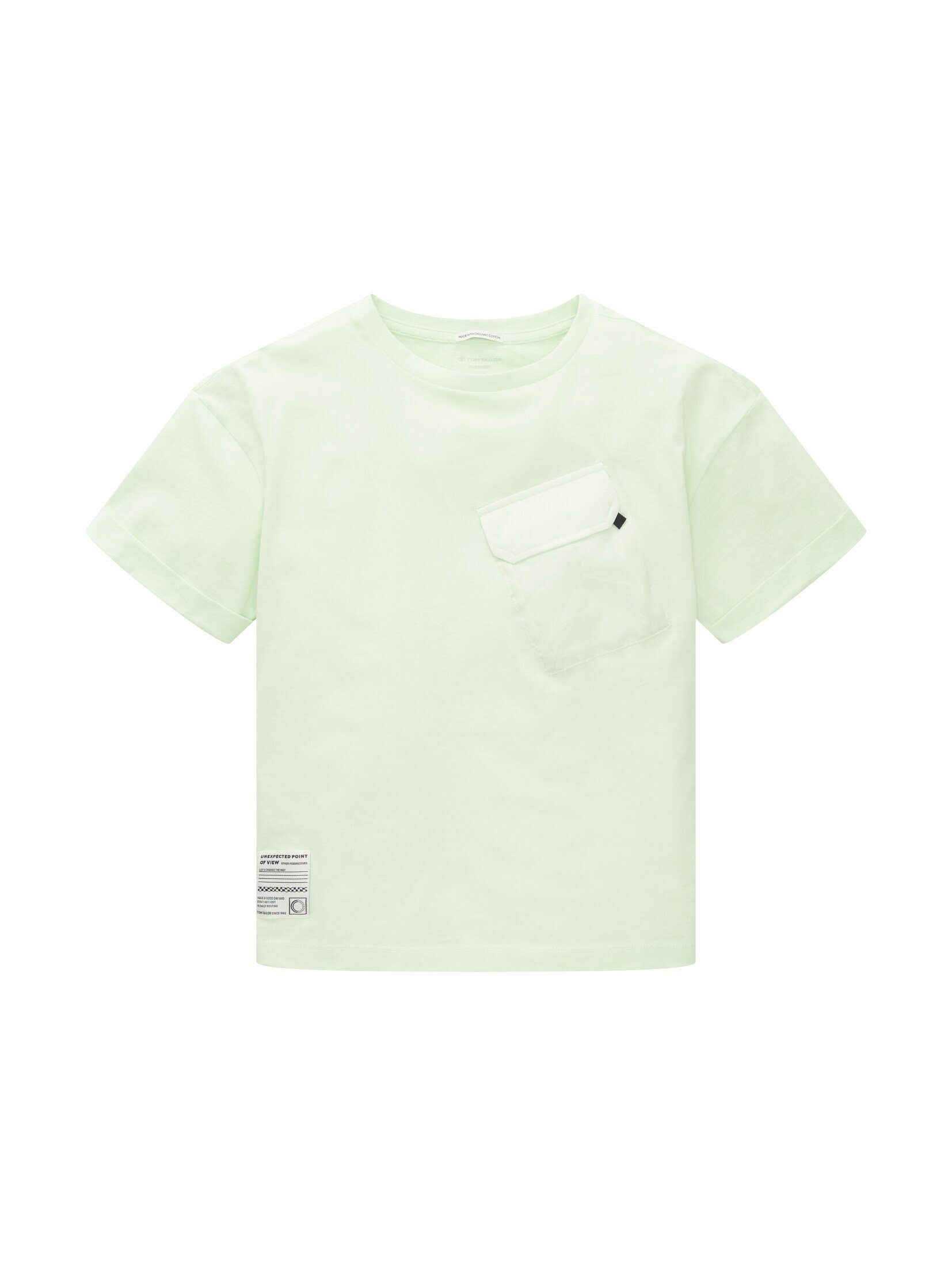 TOM TAILOR T-Shirt T-Shirt mit Brusttasche fresh apple lime green