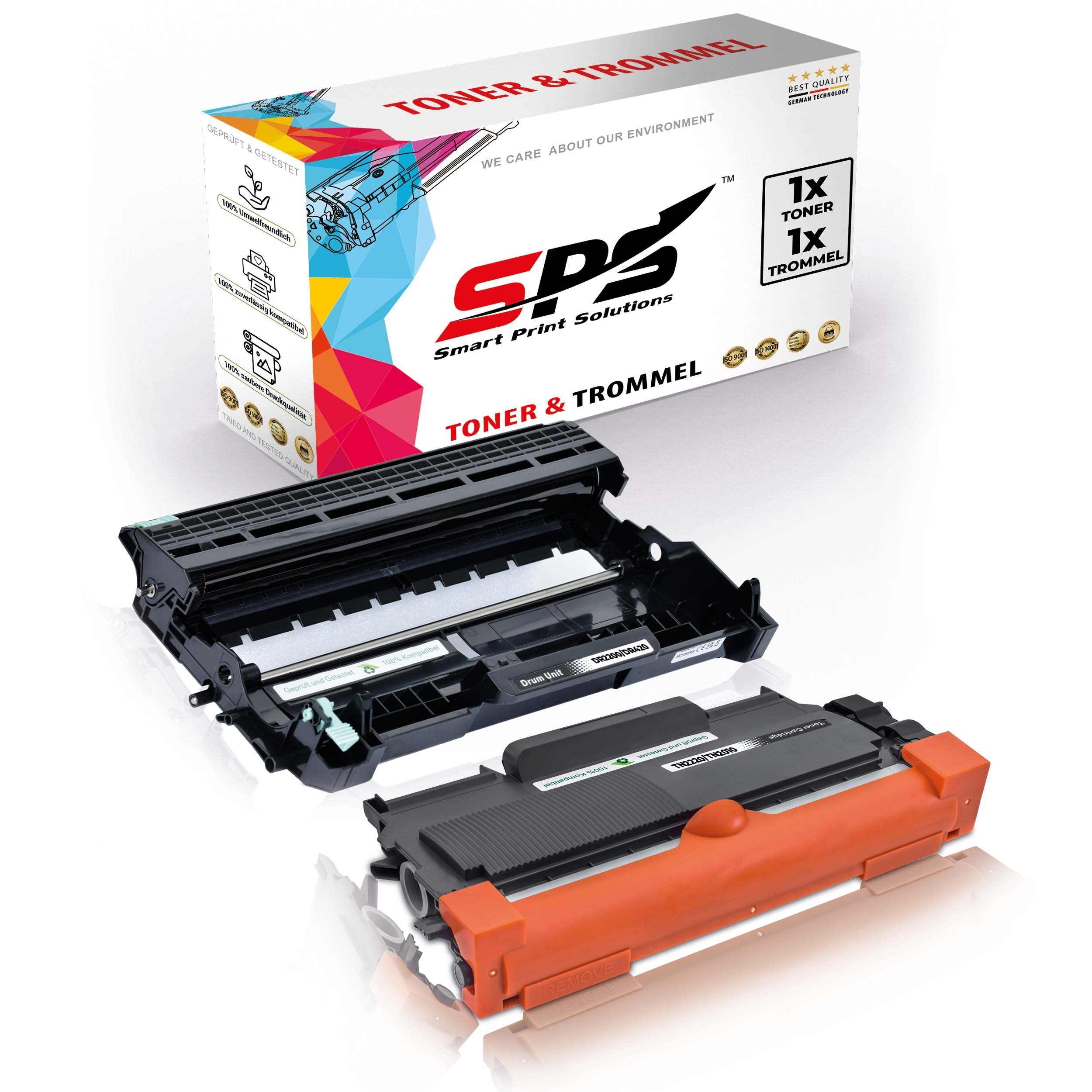 SPS Tonerkartusche Kompatibel für Brother FAX 2845 DR-2200 TN-2220, (2er Pack)