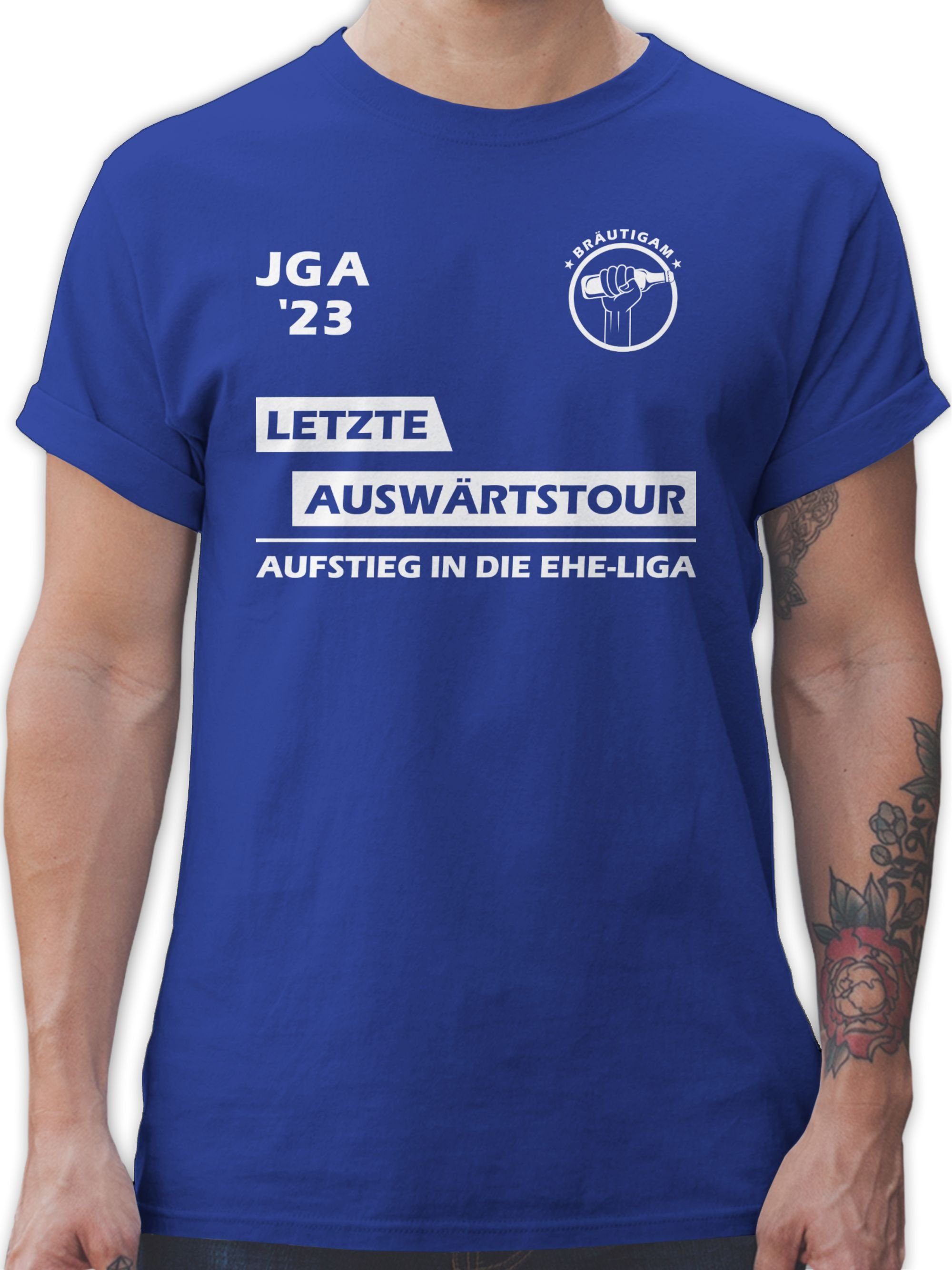 Shirtracer T-Shirt Letzte Auswärtstour - JGA 2023 I Team Bräutigam JGA Männer 03 Royalblau