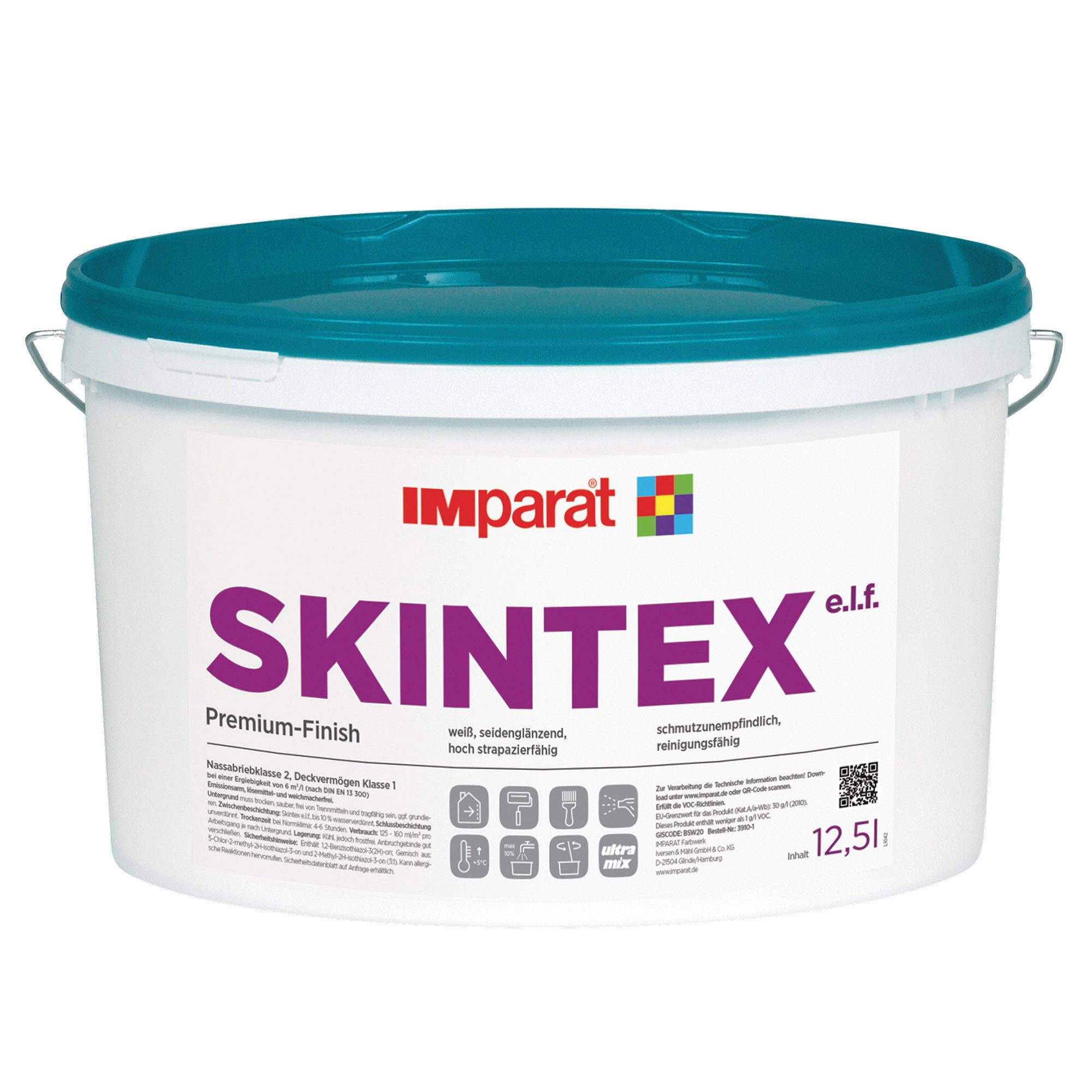 IMparat Farbwerk Iversen & Mähl GmbH & Co. KG Wand- und Deckenfarbe Skintex e.l.f. 12,5 l weiß