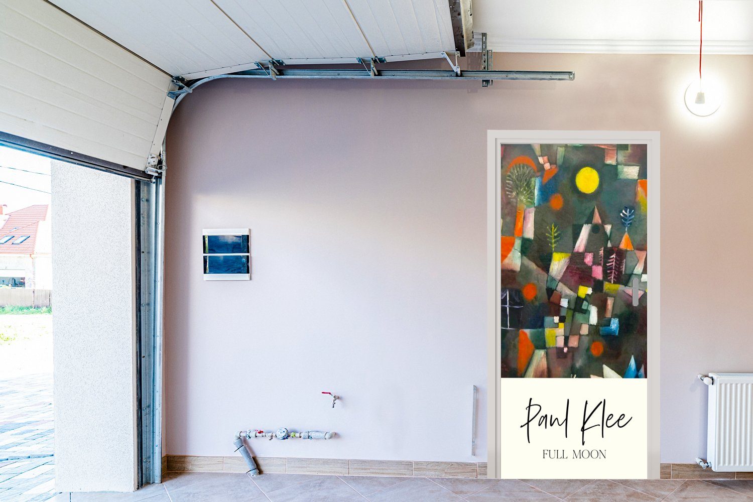 Türaufkleber, Türtapete 75x205 bedruckt, Klee - - Paul Fototapete Kunst, für (1 cm Malerei Matt, St), Tür, MuchoWow