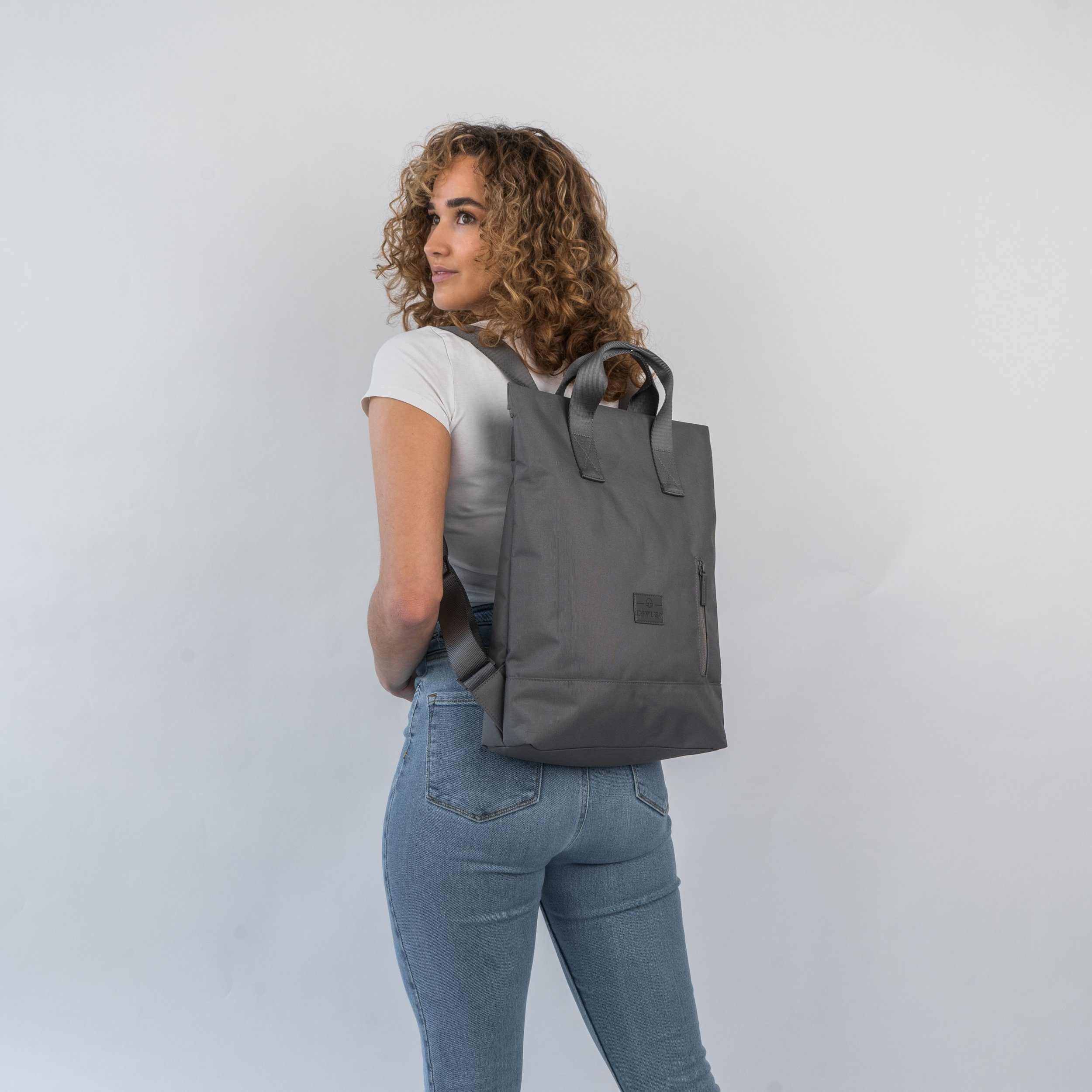 Rucksack Laptop Ivy Damen 2 in Urban & 1 Rucksack Tasche Johnny Tasche, Wasserabweisend dunkelgrau Laptopfach, Cityrucksack Herren,