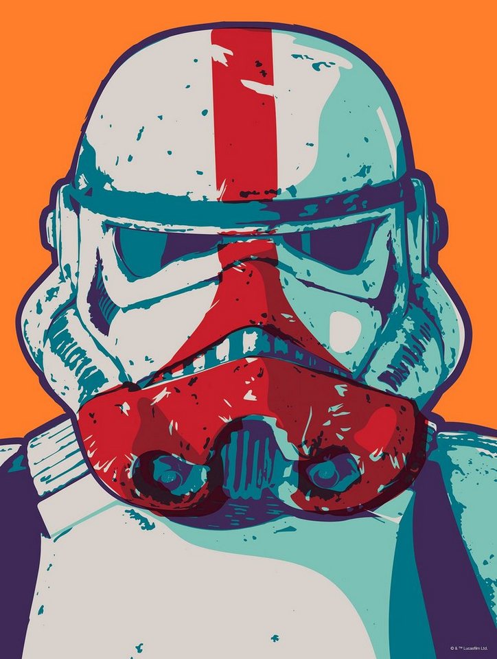 Komar Wandbild Mandalorian Pop Art Stormtrooper, Disney, Star Wars (1 St),  30 x 40 cm (Breite x Höhe) - 1 Teil