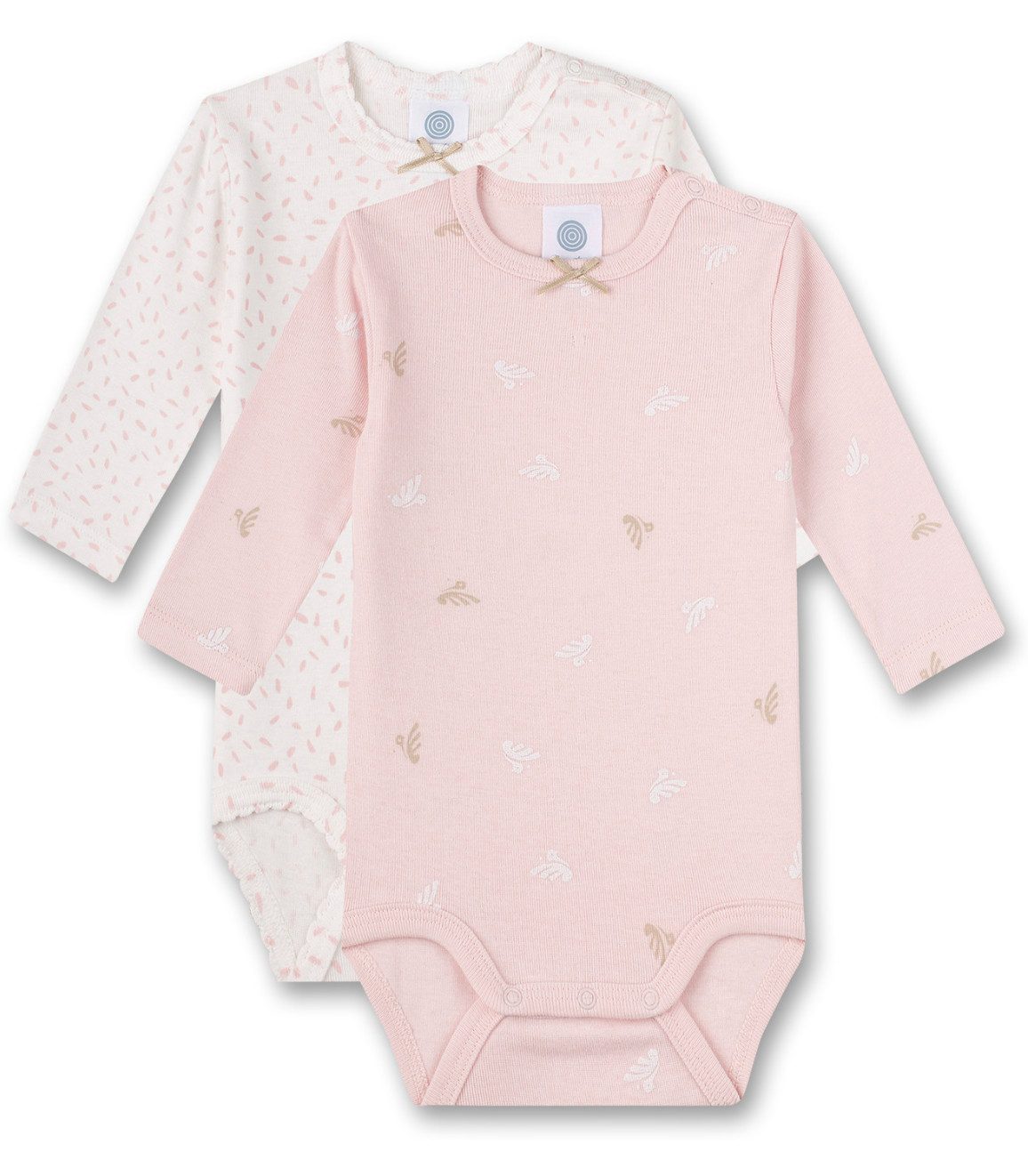 Sanetta Langarmbody Baby Body 2er Set Mädchen Baumwolle Langarm