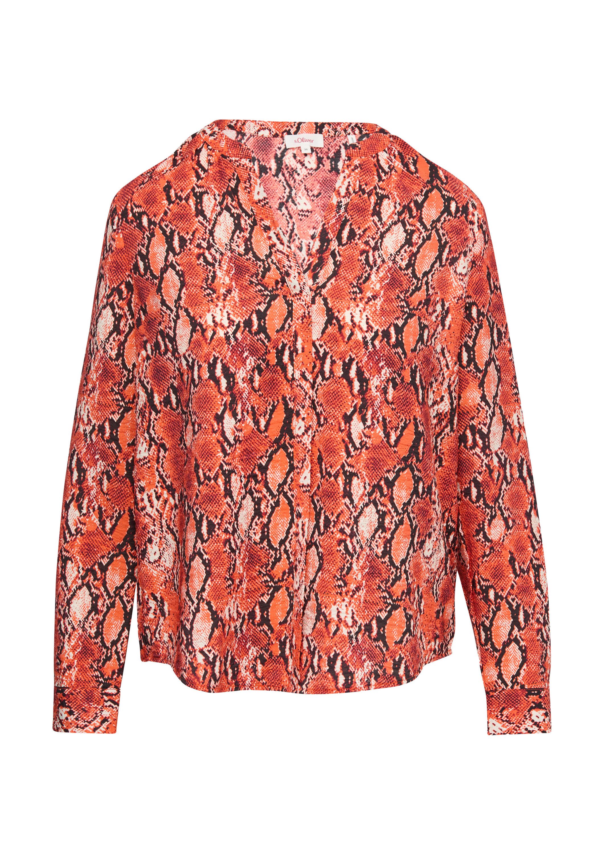 s.Oliver Langarmbluse Bluse Strukturierte Bluse aus günstig online kaufen