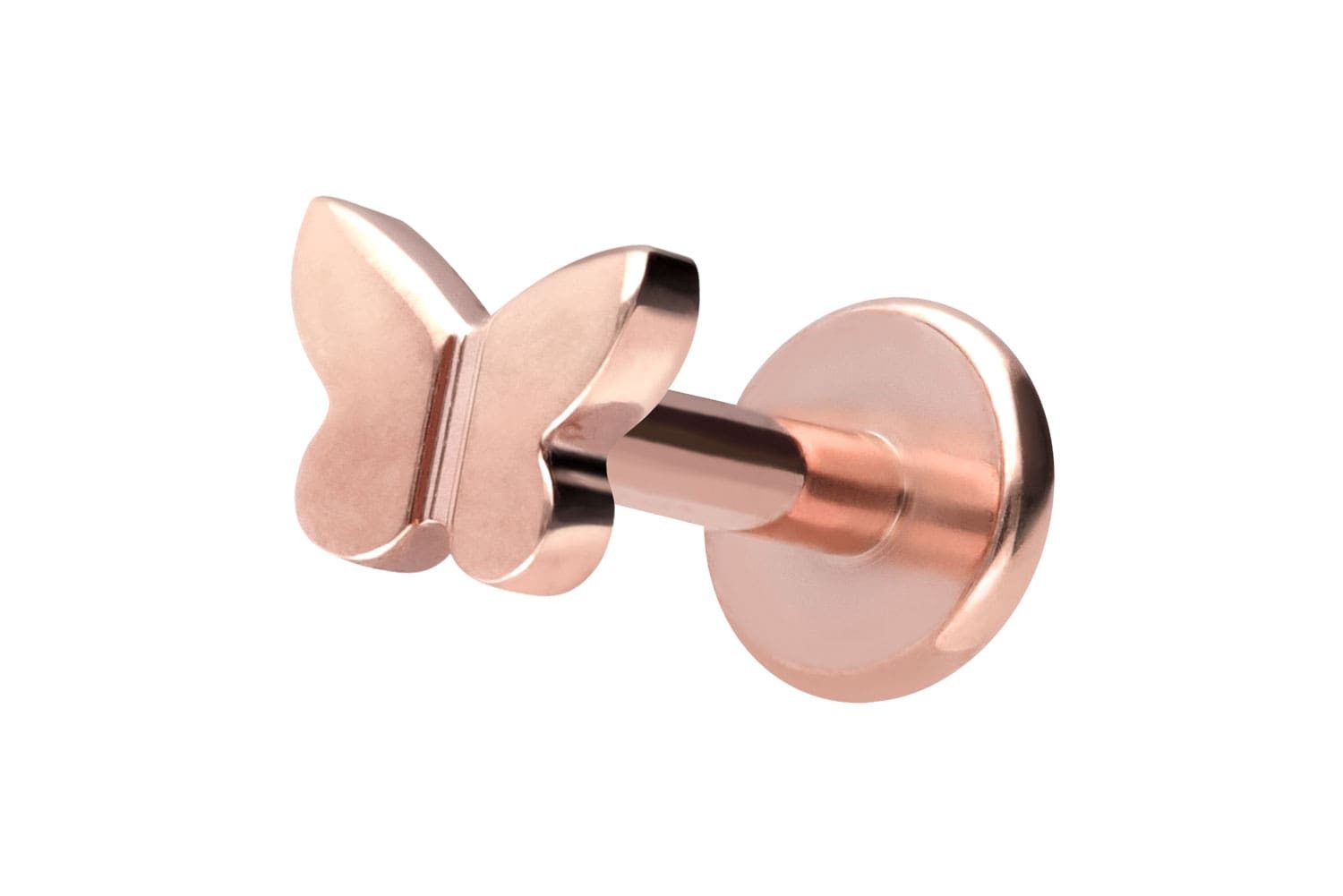 PIERCINGLINE Piercing-Set Titan Labret mit Innengewinde SCHMETTERLING (Labrets, 1-tlg)