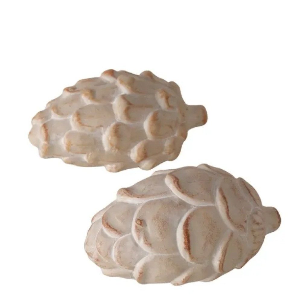 BOLTZE GRUPPE GmbH Dekoobjekt Eichel 2er Set L10cm braun aus Keramik, Herbstdekoration