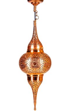 Marrakesch Orient & Mediterran Interior Deckenleuchte Orientalische Messing Lampe Pendelleuchte Hayati 55cm, ohne Leuchtmittel, Handarbeit