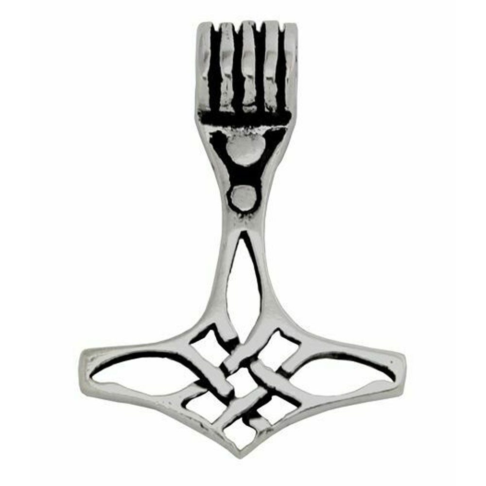 Kettenanhänger Celtic-Hammer Schmuck Anhänger 925er Silber - Thorhammer - 25x17mm