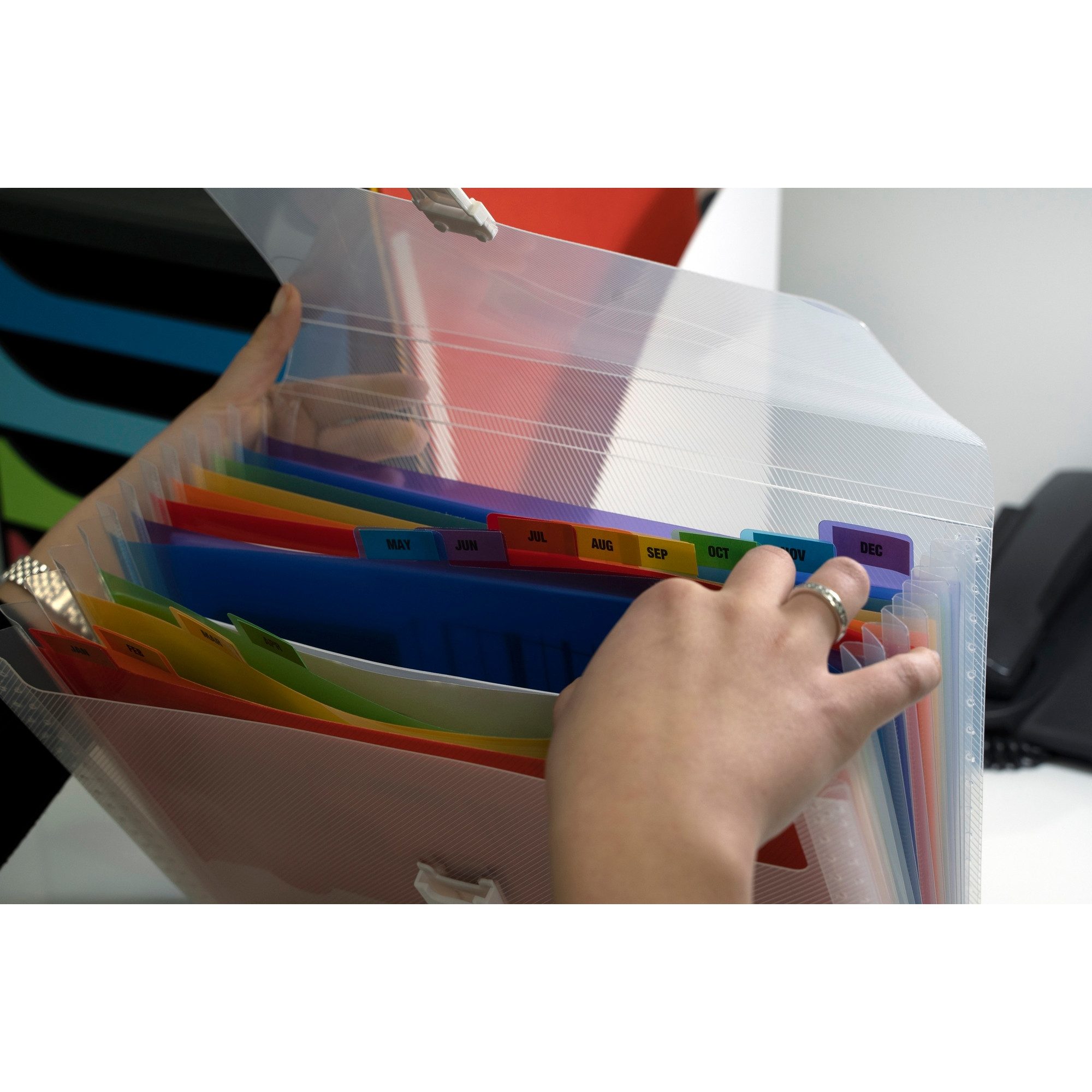 EXACOMPTA Organisationsmappe Fächermappe CRYSTAL 55298E 13Fächer PP (5 Stück)