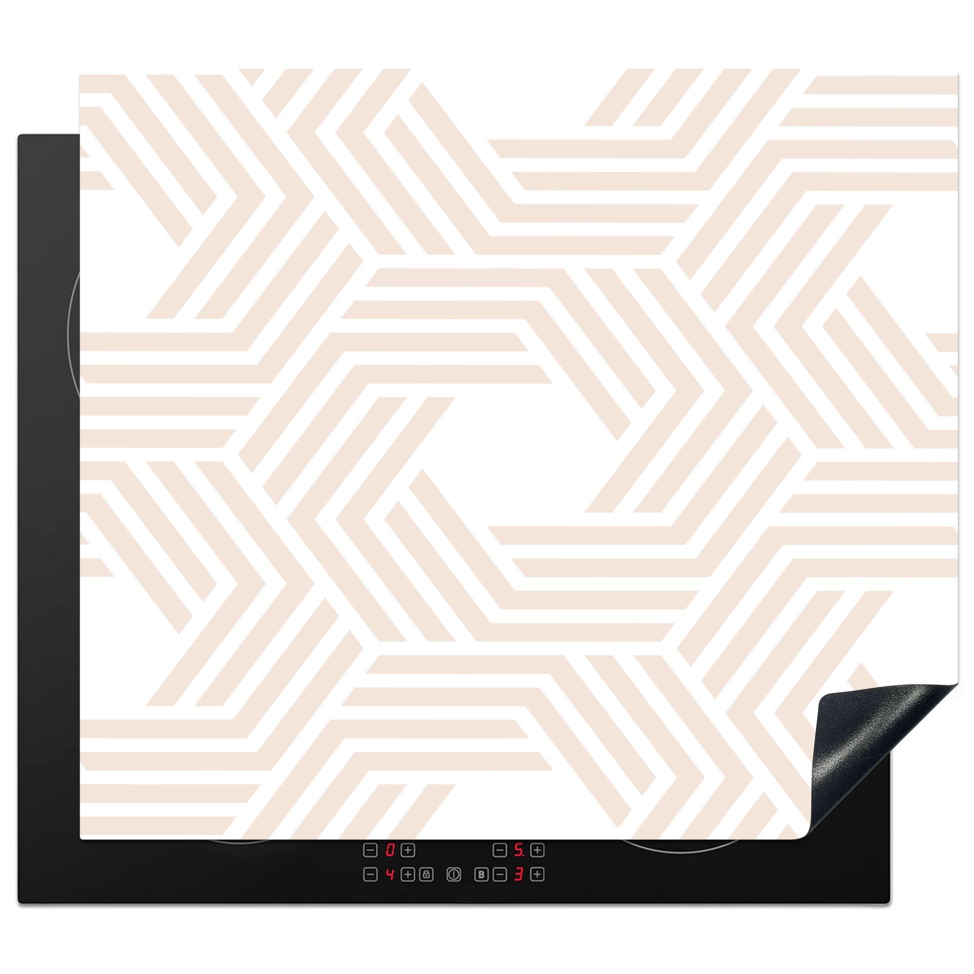 Muster - Herdblende-/Abdeckplatte Induktionsschutz, Ceranfeldabdeckung Abstrakt Vinyl, Induktionskochfeld, MuchoWow - cm, (1 Entwurf, tlg), 59x51