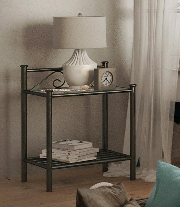 Nachttisch BIRGIT von HOME AFFAIRE in schwarz