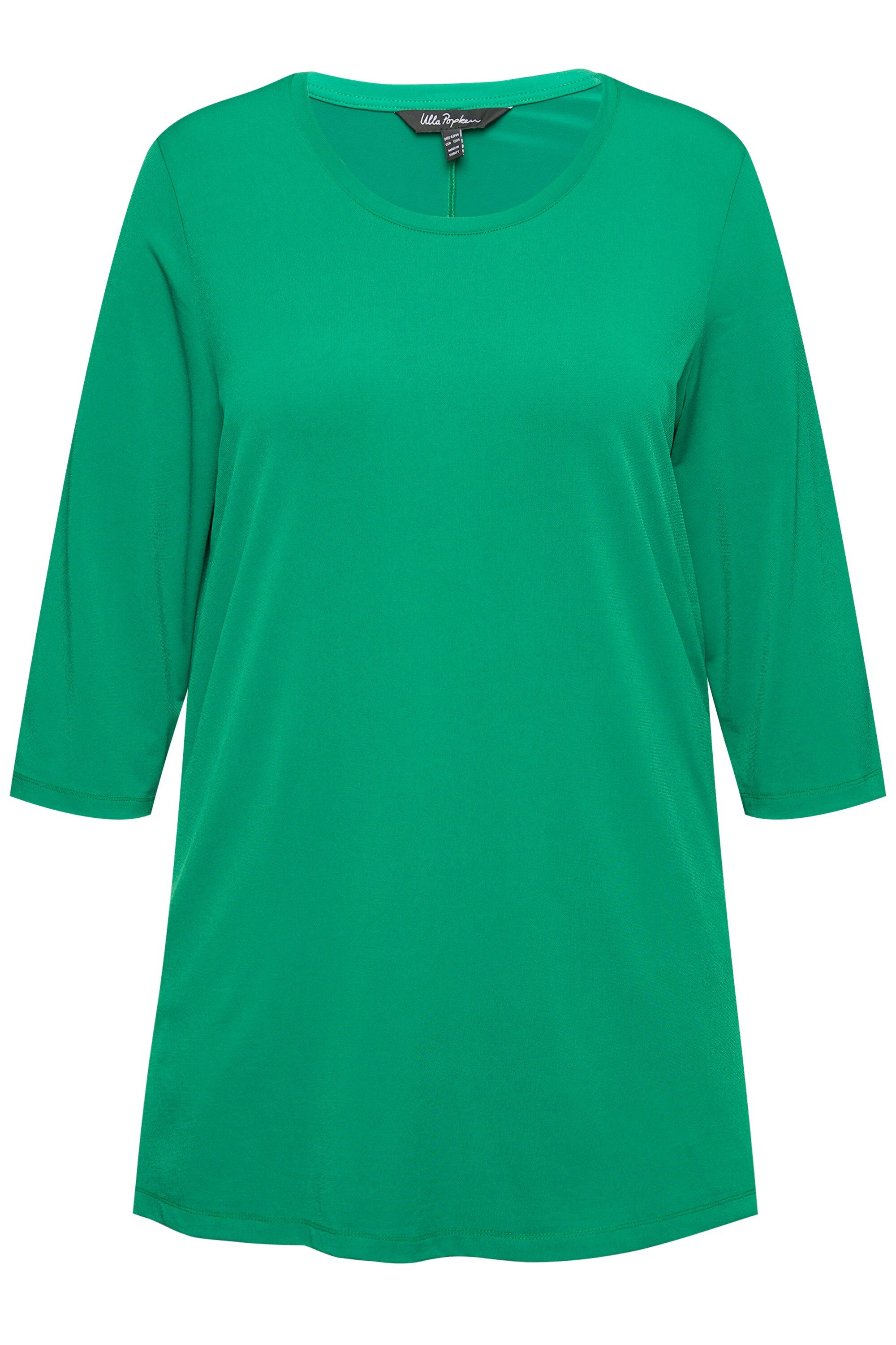 Ulla Popken Longshirt Longshirt A-Linie Rundhalsausschnitt günstig online kaufen