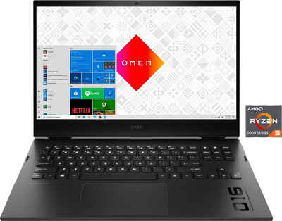OMEN 16-c0253ng Gaming-Notebook (40,9 cm/16,1 Zoll, AMD Ryzen 5 5600H, GeForce RTX™ 3050 Ti, 512 GB SSD, Kostenloses Upgrade auf Windows 11, sobald verfügbar)