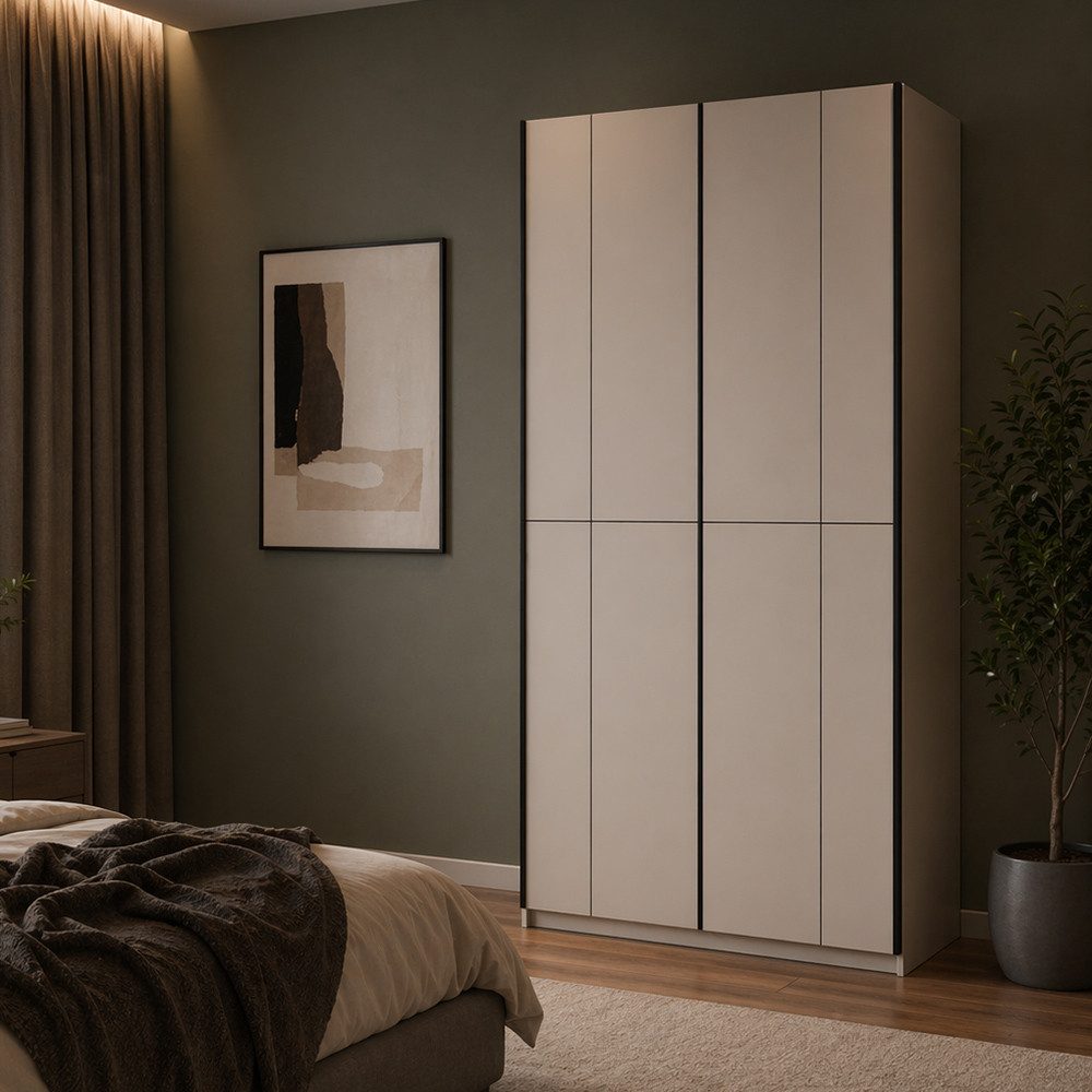 Lomadox Schwebetürenschrank CABUNA-83 120 cm breit, 2 Schwebetüren, in kaschmir