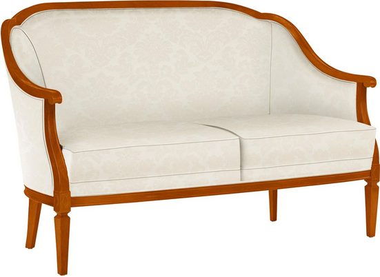 SELVA Sofa »Villa Borghese« Modell 1375, kirschbaumfarbig Chrono ivory, Webstoff, kirschbaumfarbig