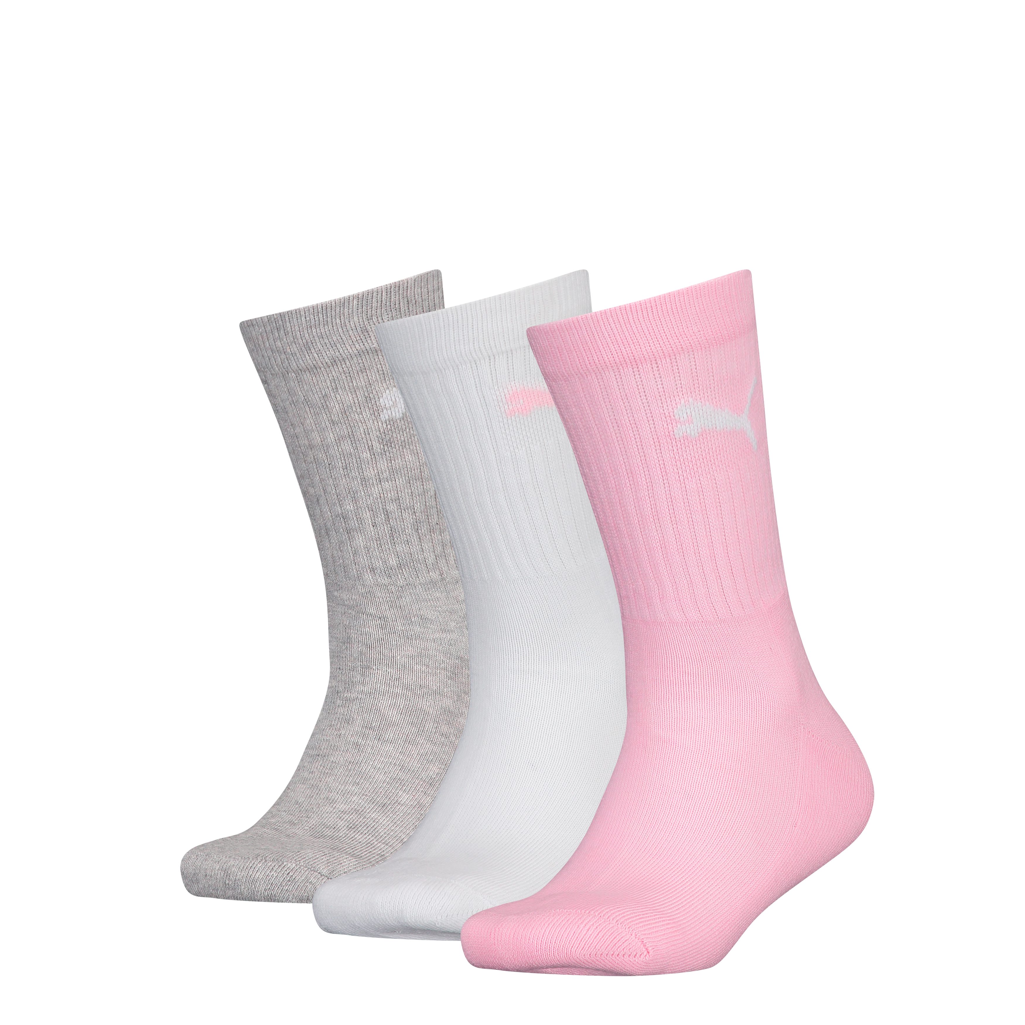PUMA Socken PUMA KIDS CREW SOCK 3P (3-Paar, 3 Paar) Junior mit klassischer Rippe