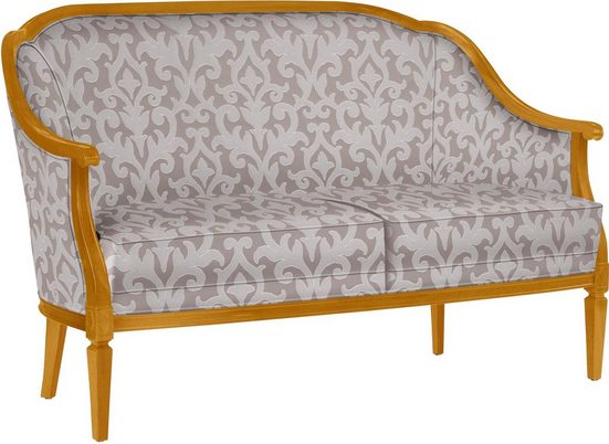 SELVA Sofa »Villa Borghese« Modell 1375, kirschbaumfarbig antik Bergé sand, Webstoff, kirschbaumfarbig antik