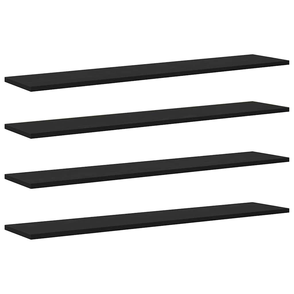 vidaXL Bücherregal Regalbrett 4 pcs Schwarz günstig online kaufen
