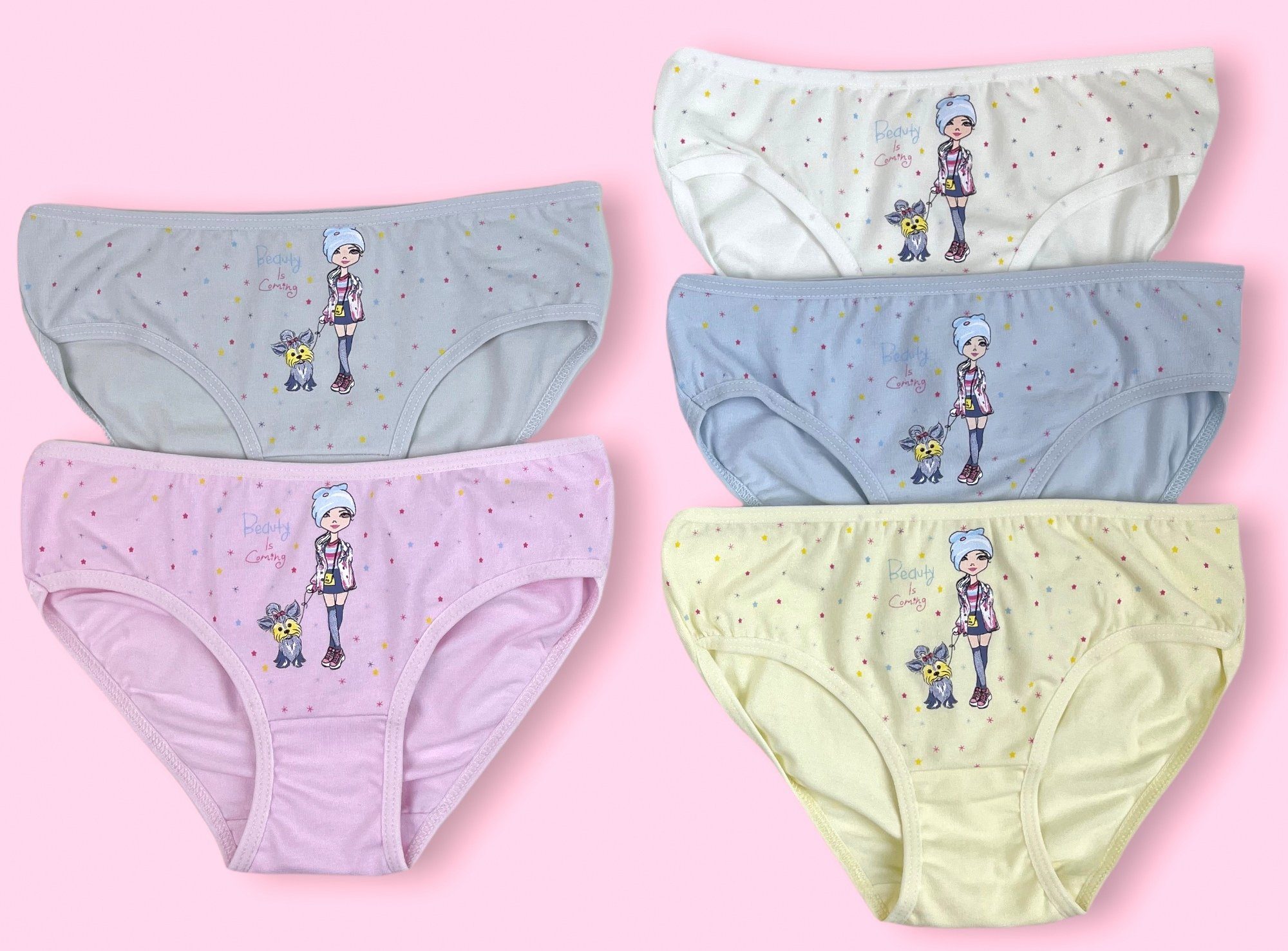 92-170 Slips Kinder Baumwolle LOREZA 10 (Spar-Packung, Slip 10-St) Mädchen Unterwäsche Unterhosen