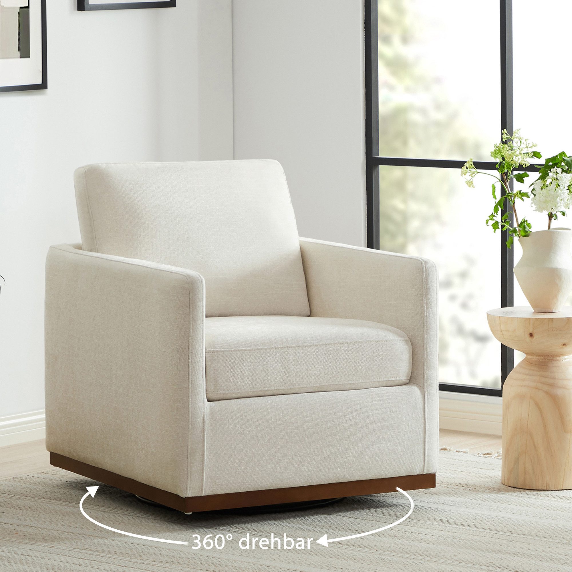 CHITA Sessel (1 St, 1-St), Einzelsessel, Relaxsessel, 360° drehbar, vollständig montiert