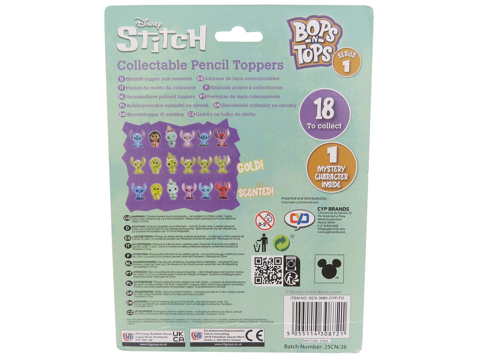 Lilo & Stitch Bleistift Stiftaufsatz Überraschungsset 3 Figuren Sammelfiguren, (3-tlg)