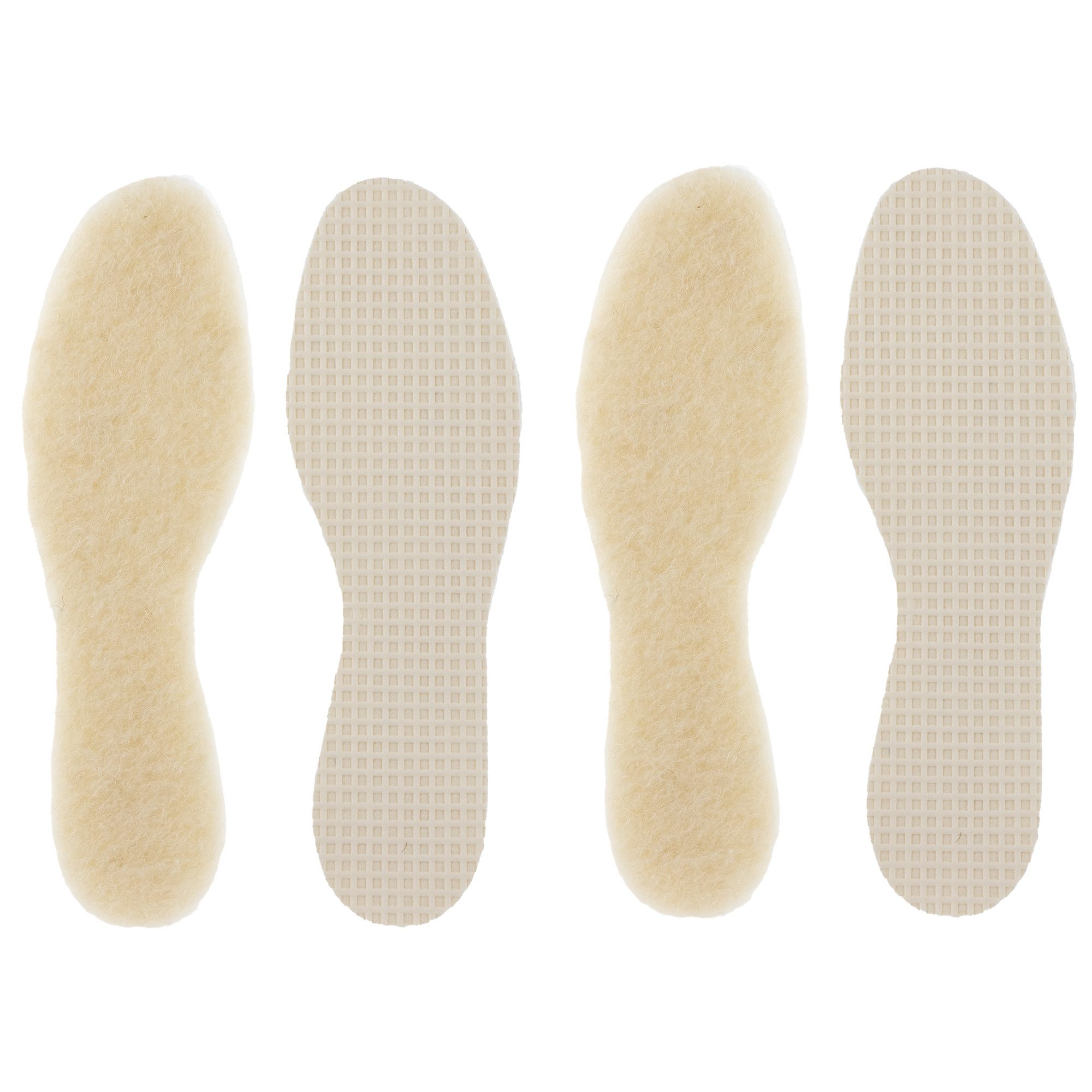 GreenFeet Lammfellsohlen GreenFeet Lammwolleinlagen Doppelpack extra breit mit Naturlatex