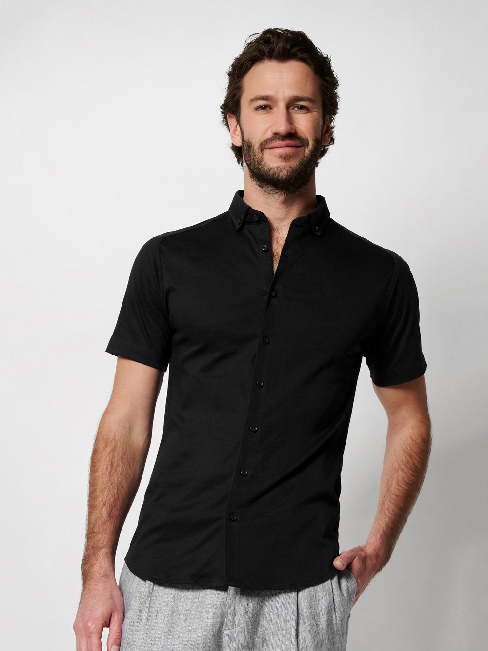Kurzarmhemd Casual Modern Button Down 1/2