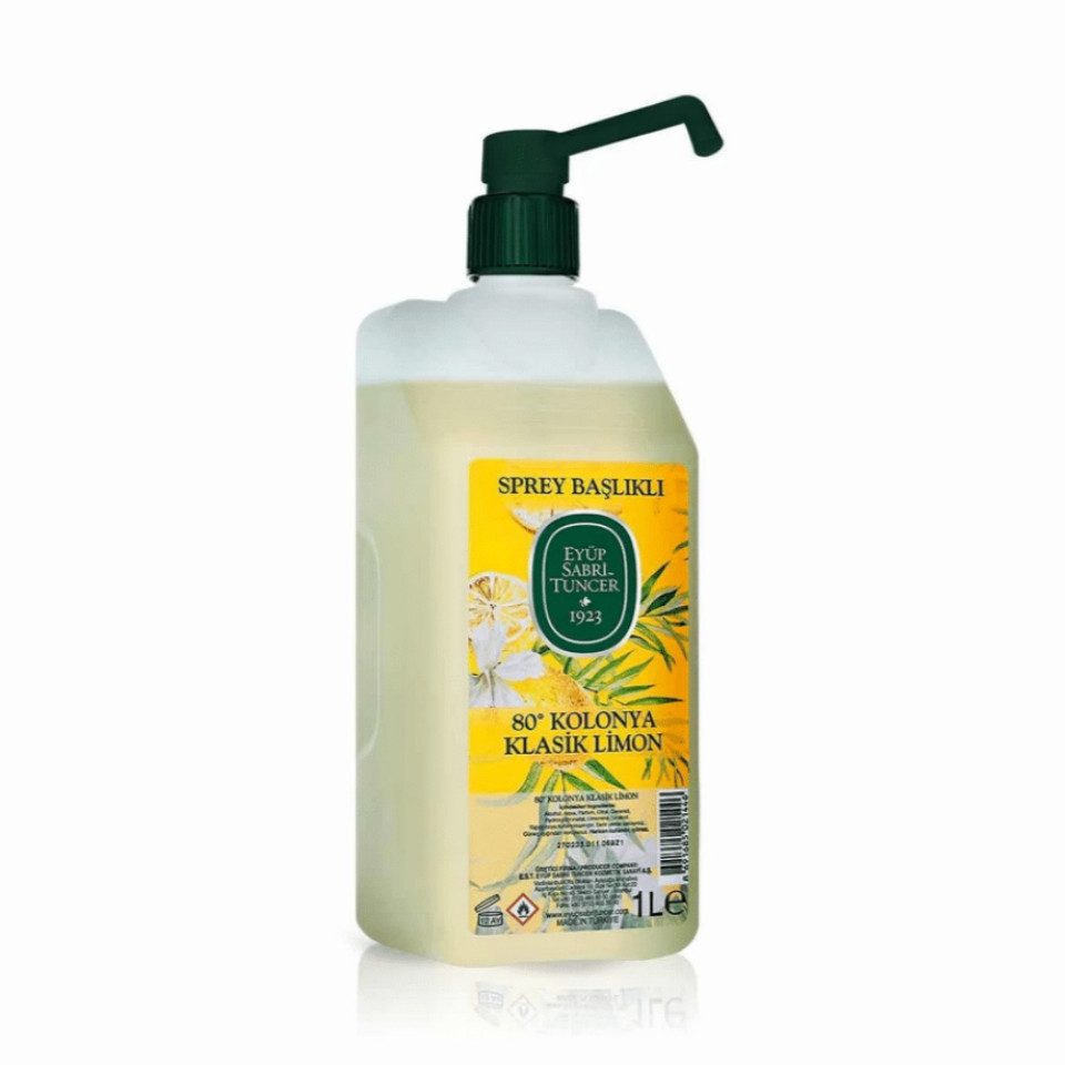 EYÜP SABRI TUNCER “Klassisch Zitrone” Eau de Cologne 1L Hand-Desinfektionsmittel (1-St. Eyüp Sabri Tuncer. Klassik Zitrone, Desinfektion, 1L)