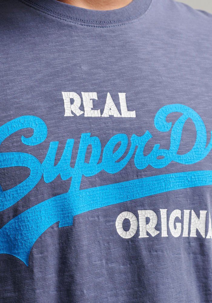 VINTAGE Mariner Rundhalsshirt Superdry Navy TEE OD ORIG REAL VL