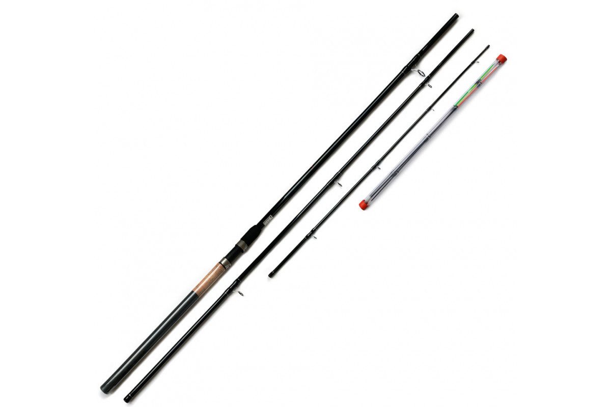 Fanatik Feederrute MAGNET, Angelrute 4-teilig, 3.3m-3.9m, 90g-150g, 3 Wechselspitzen