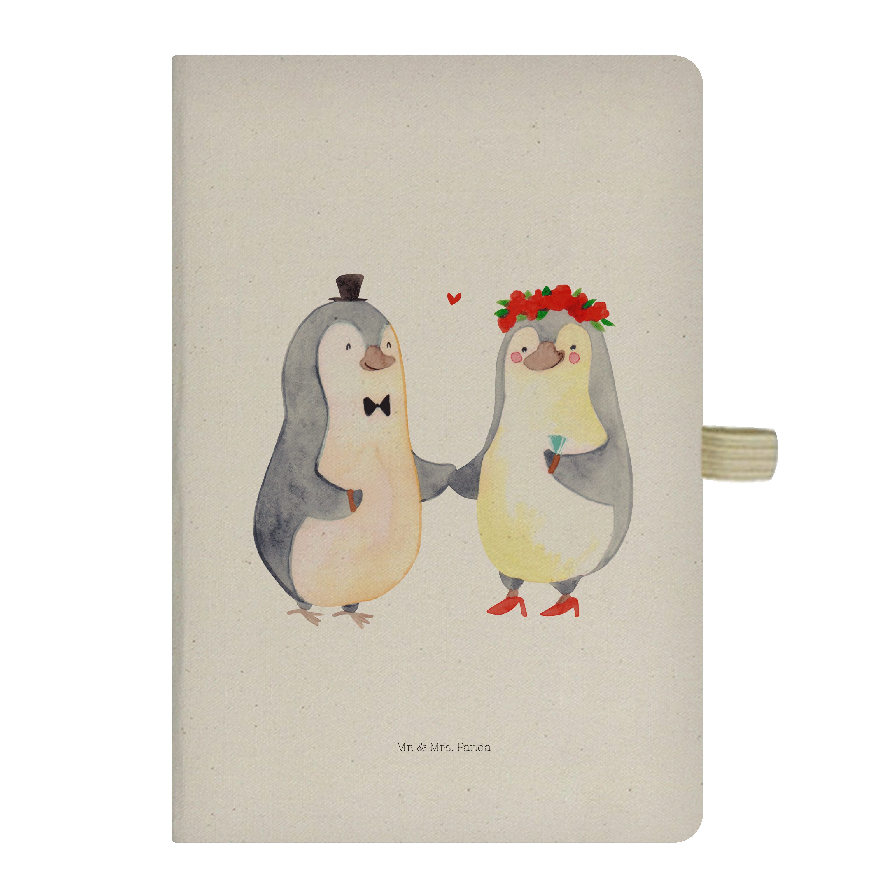 Transparent Mrs. Pinguin Heirat Mrs. - Geschenk, - Notizbuch Mr. & Panda Jahrestag, Panda Mr. Notizblock, & Notiz