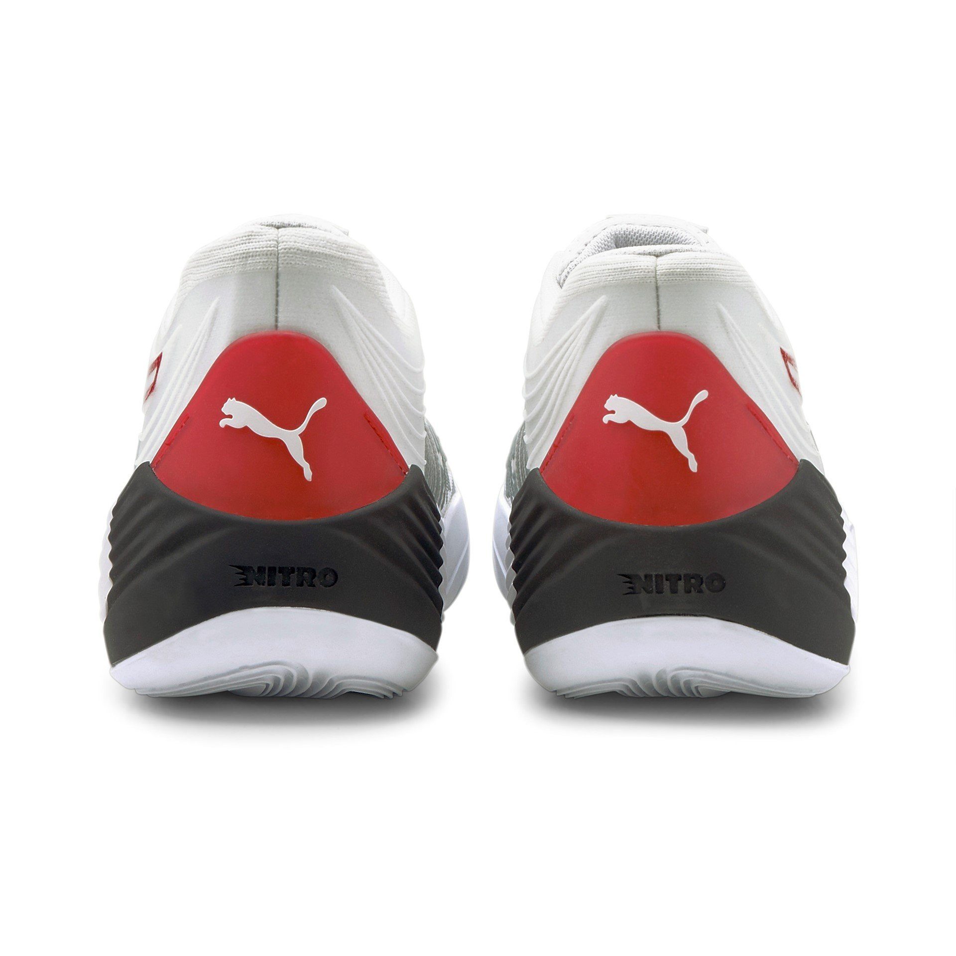 PUMA Hallen-Indoorschuhe Fusion Nitro weiss/rot Herren Badmintonschuh