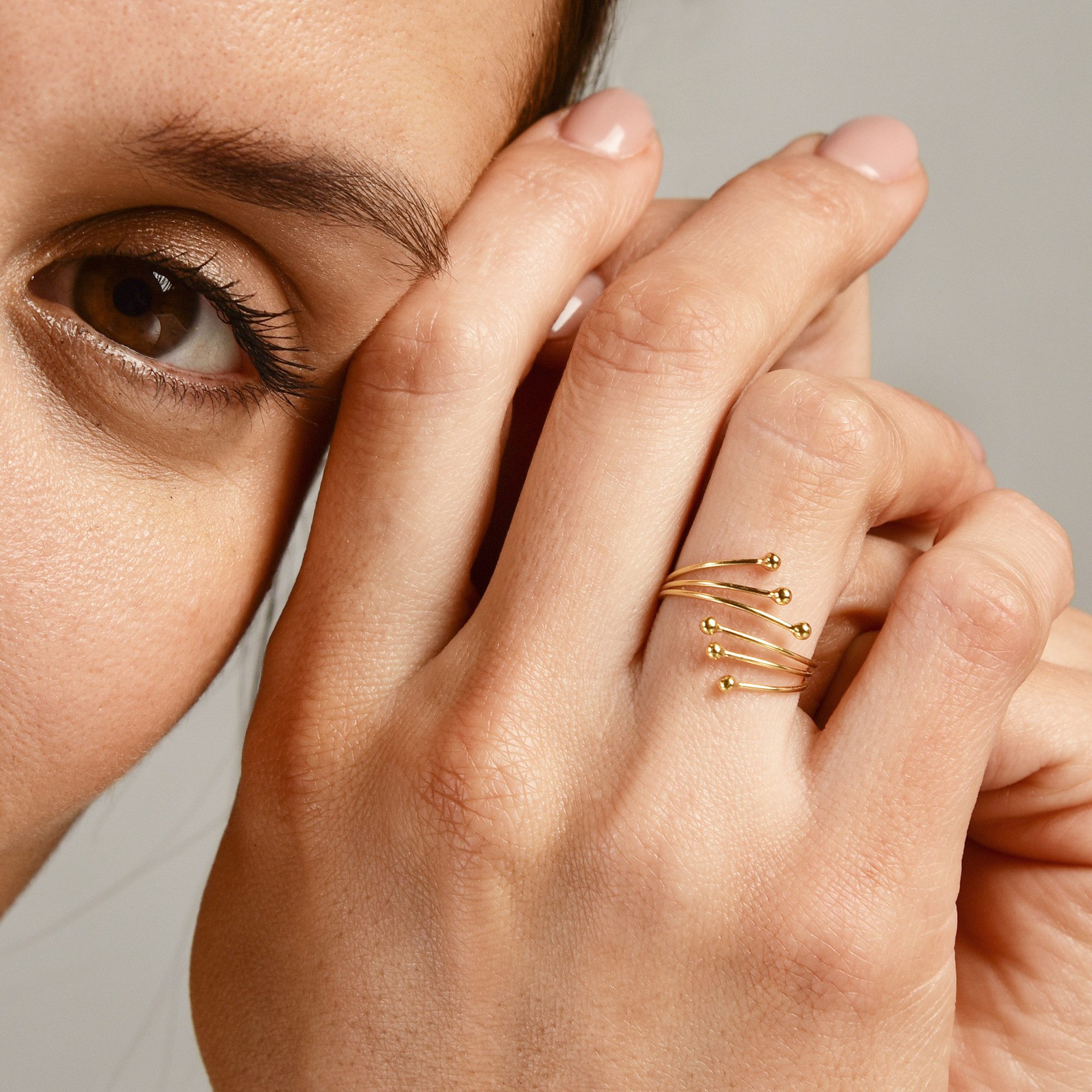 Villa Sorgenfrei Schmuckmanufaktur Silberring Verstellbarer Goldring – Offe günstig online kaufen