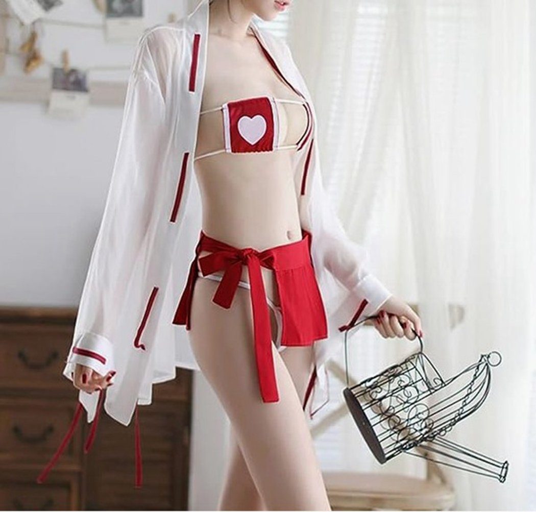 Outfit, Sexy sexy VOCTVTB Pyjama Uniform durchsichtiges Kimono, Dessous,