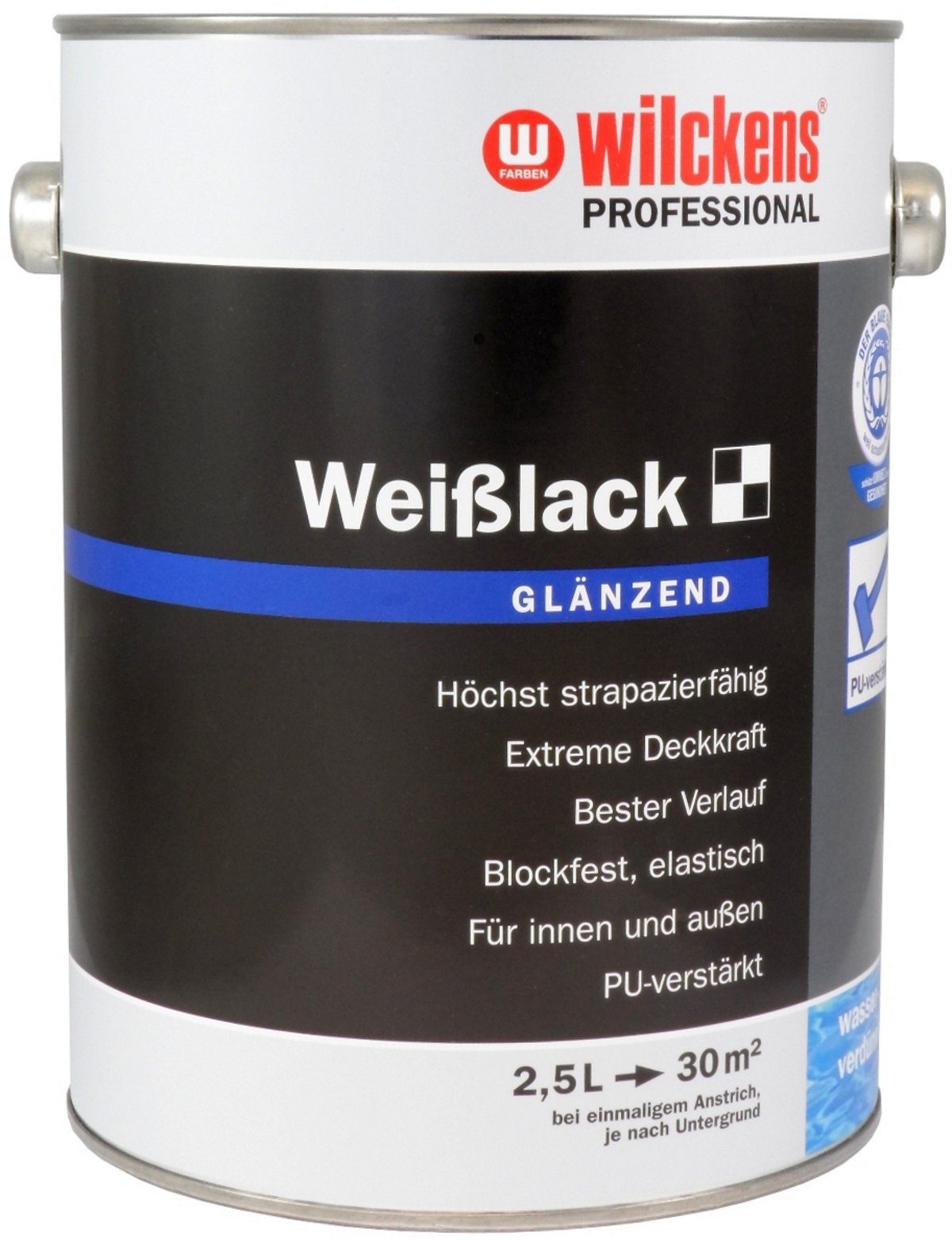 Wilckens Farben Weißlack Weißlack 2,5 Liter Glänzend