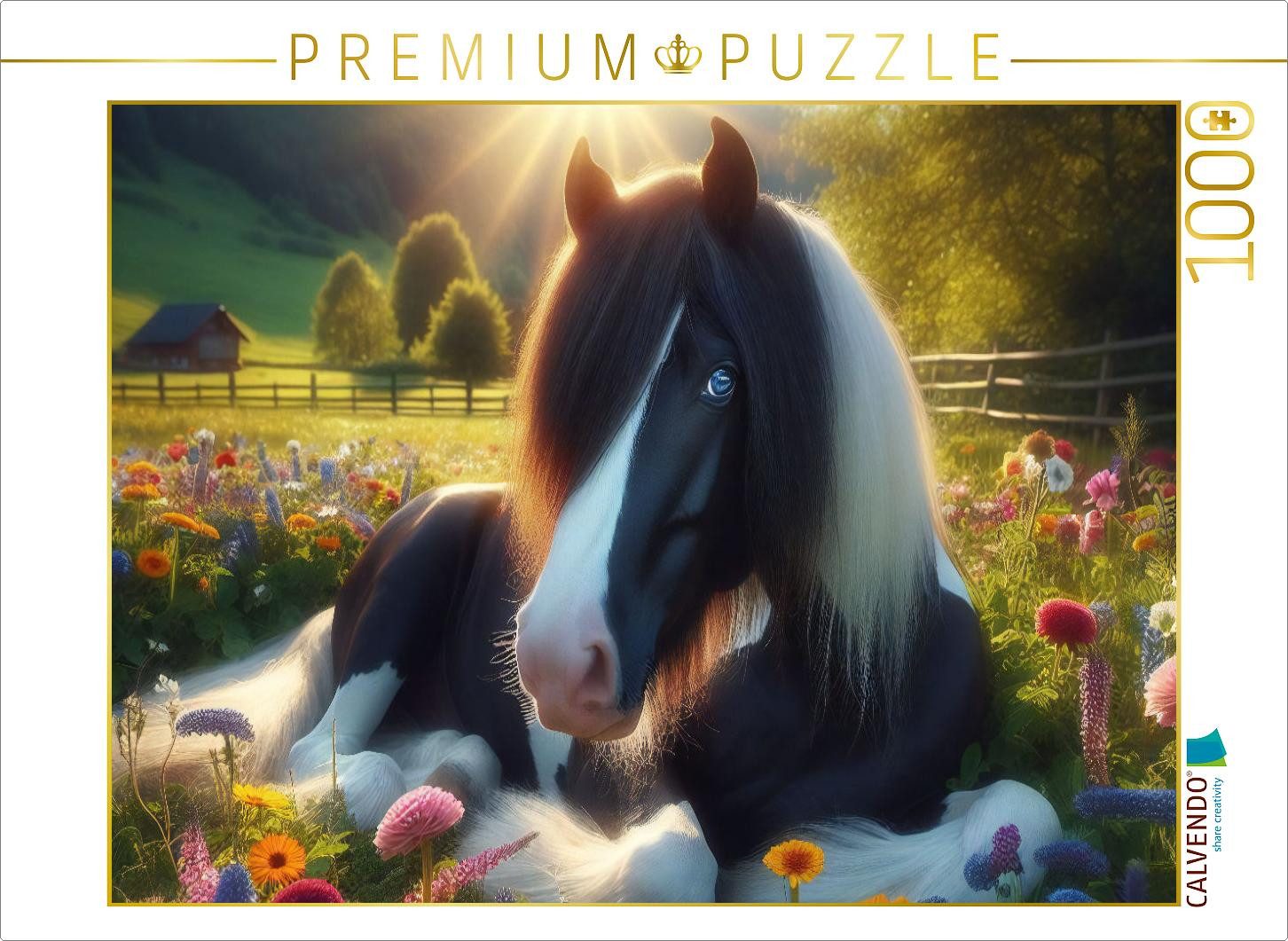 CALVENDO Puzzle CALVENDO Puzzle Tinker Pony Meadow und ihre bunten Blumen, 1000 Teile, 1000 Puzzleteile