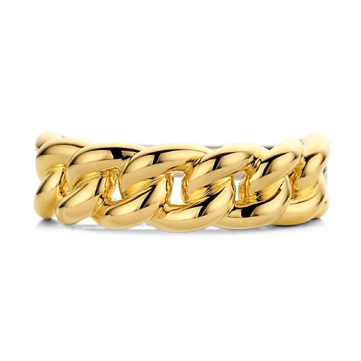 TI SENTO - Milano Silberring Kettenring für Goldfarben