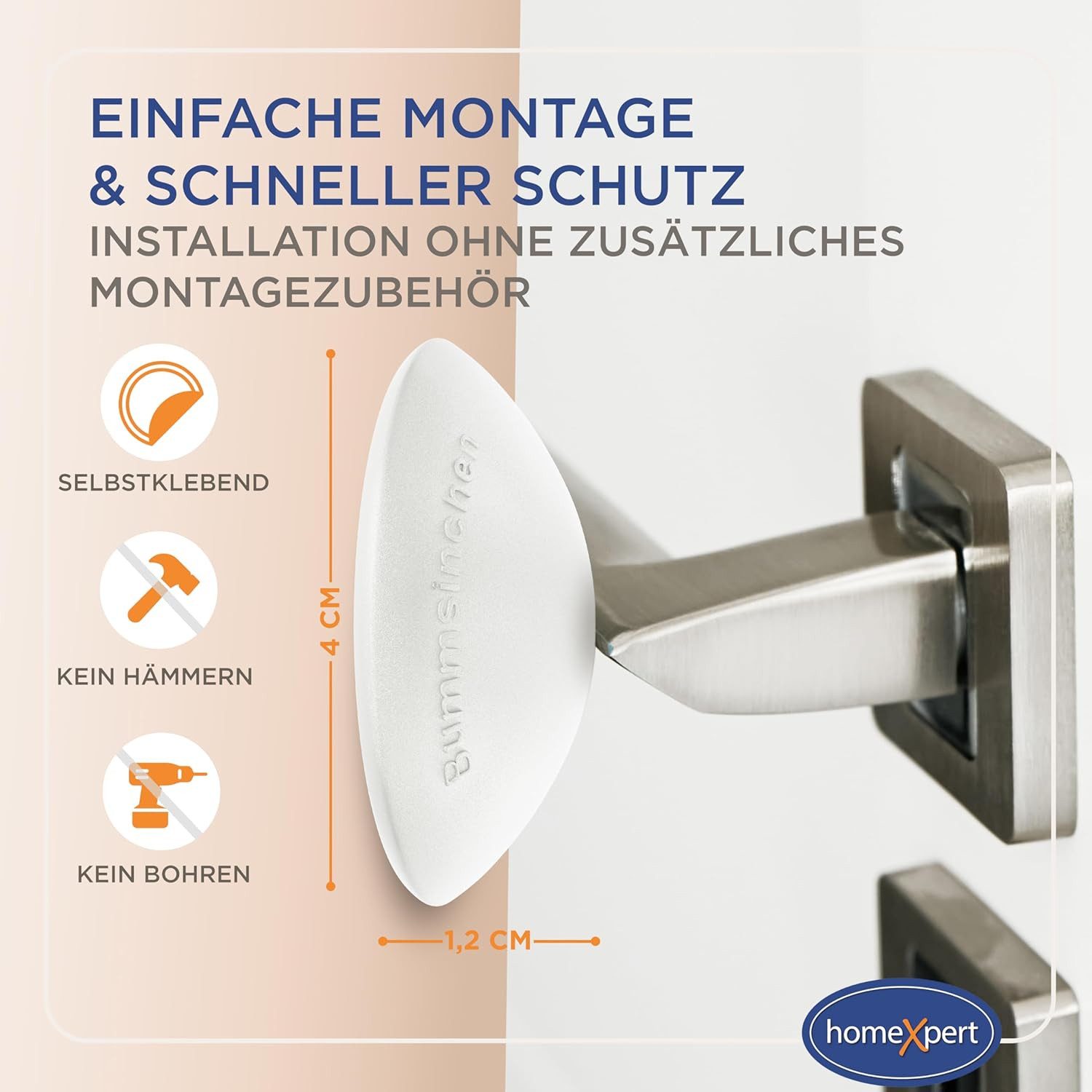 homeXpert Wandtürstopper Türpuffer BUMMSINCHEN 10-er Pack (10-er Set)