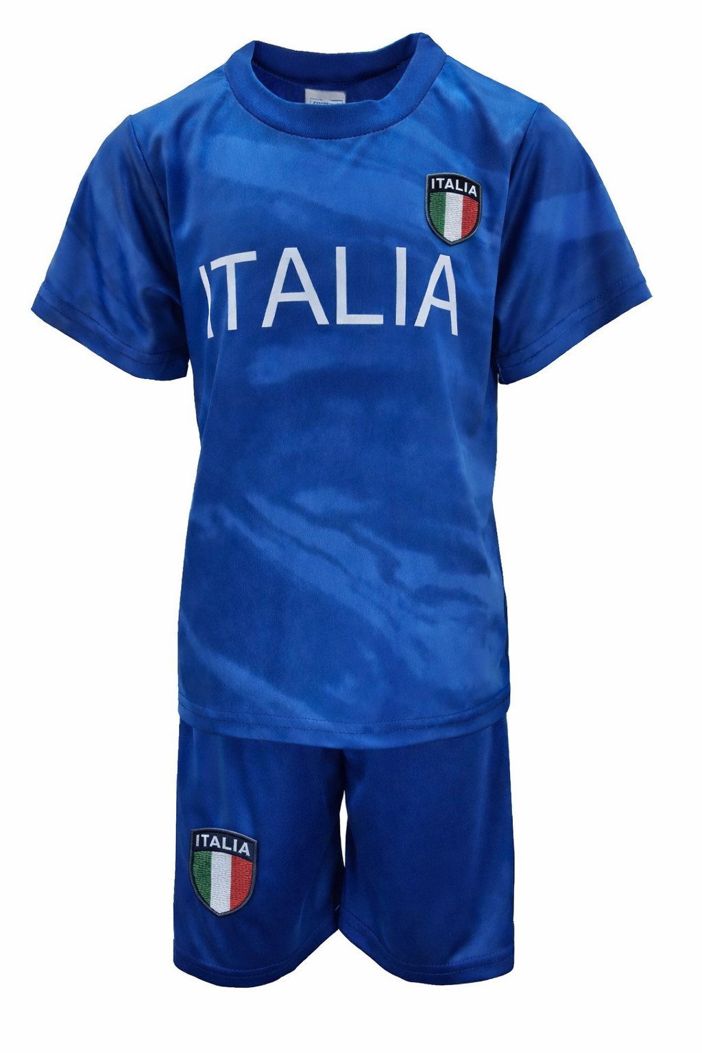 Fashion Boy Fußballtrikot Personalisiertes Fußball Fan Set Italia Italien Trikot + Shorts JS201 (Set, 2, Trikot + Shorts)