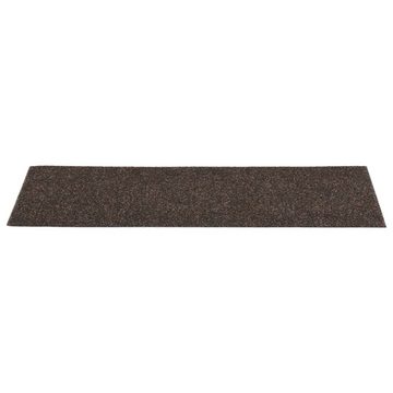 Teppich Selbstklebende Treppenmatten 15 Stk 76x20 cm Dunkelbraun, vidaXL, Höhe: 0 mm